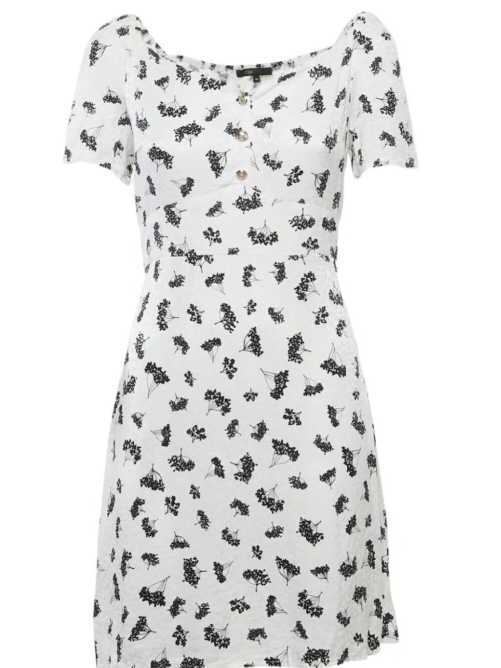 Maje Paros Roseline Floral Print Mini Dress FR 34 XS